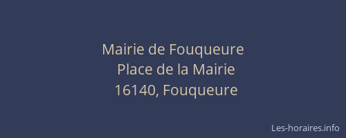 Mairie de Fouqueure