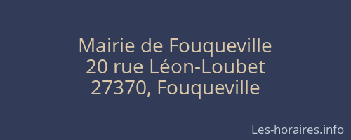 Mairie de Fouqueville