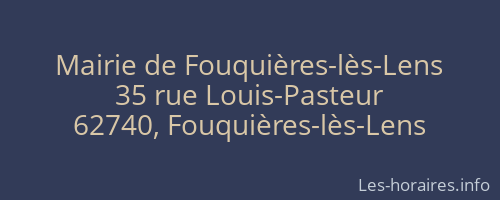 Mairie de Fouquières-lès-Lens