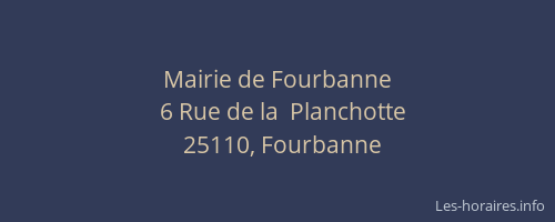 Mairie de Fourbanne