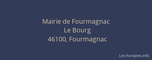 Mairie de Fourmagnac