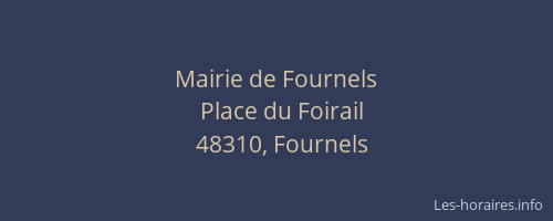Mairie de Fournels