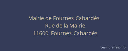 Mairie de Fournes-Cabardès