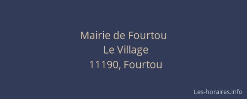 Mairie de Fourtou