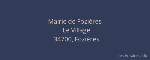 Mairie de Fozières