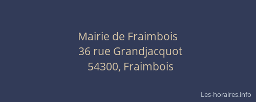 Mairie de Fraimbois