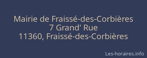 Mairie de Fraissé-des-Corbières