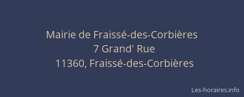 Mairie de Fraiss&eacute;-des-Corbi&egrave;res
