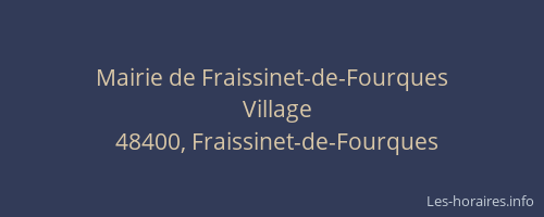 Mairie de Fraissinet-de-Fourques