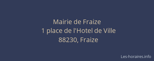 Mairie de Fraize