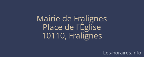 Mairie de Fralignes