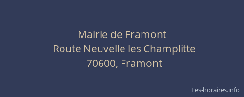 Mairie de Framont