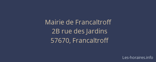 Mairie de Francaltroff