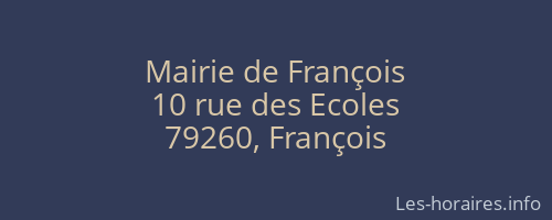 Mairie de François