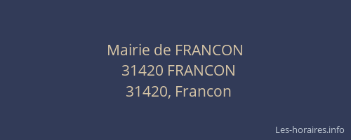 Mairie de FRANCON