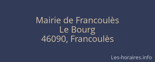 Mairie de Francoulès