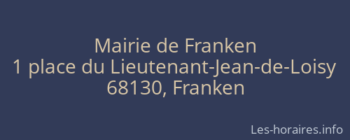Mairie de Franken