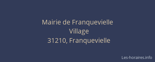 Mairie de Franquevielle