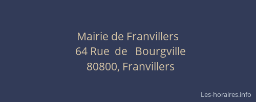 Mairie de Franvillers