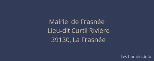 Mairie  de Frasn&eacute;e