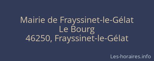 Mairie de Frayssinet-le-Gélat