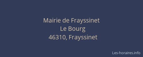 Mairie de Frayssinet