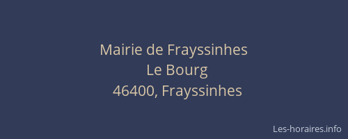 Mairie de Frayssinhes
