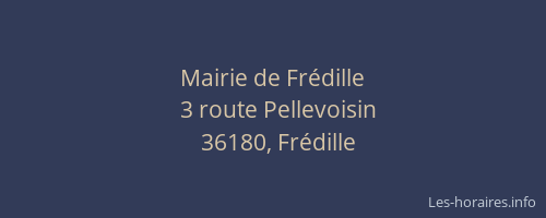 Mairie de Fr&eacute;dille