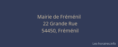 Mairie de Fréménil