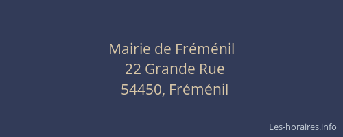 Mairie de Fr&eacute;m&eacute;nil