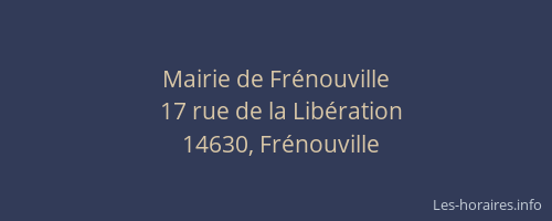 Mairie de Fr&eacute;nouville