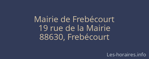 Mairie de Frebécourt