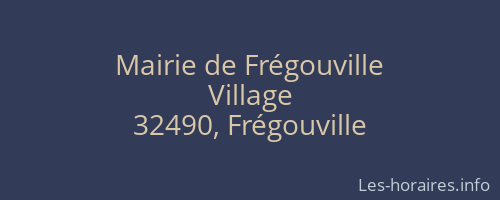 Mairie de Frégouville