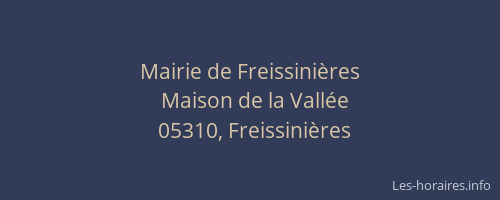 Mairie de Freissinières