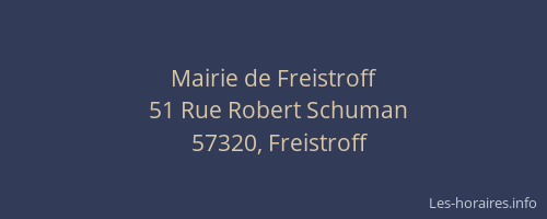 Mairie de Freistroff