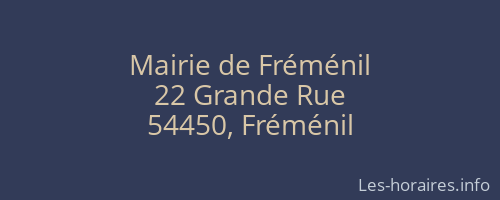 Mairie de Fréménil