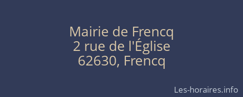 Mairie de Frencq