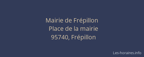 Mairie de Frépillon
