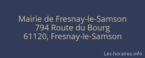 Mairie de Fresnay-le-Samson