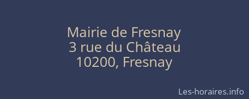 Mairie de Fresnay