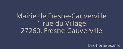 Mairie de Fresne-Cauverville