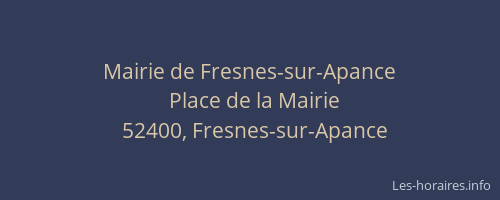 Mairie de Fresnes-sur-Apance