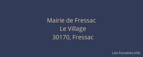Mairie de Fressac