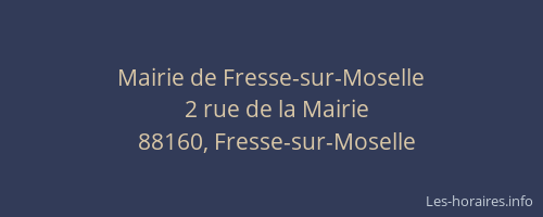 Mairie de Fresse-sur-Moselle