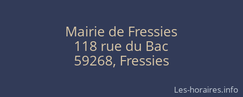 Mairie de Fressies