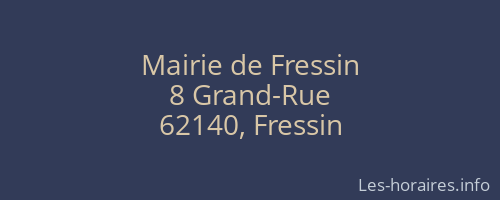 Mairie de Fressin