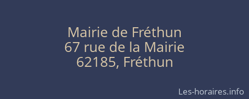Mairie de Fréthun