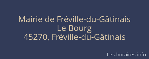 Mairie de Fréville-du-Gâtinais