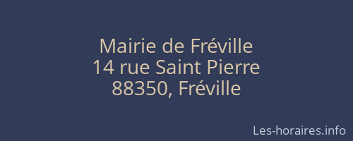 Mairie de Fréville