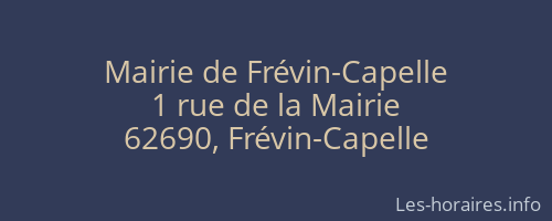 Mairie de Frévin-Capelle